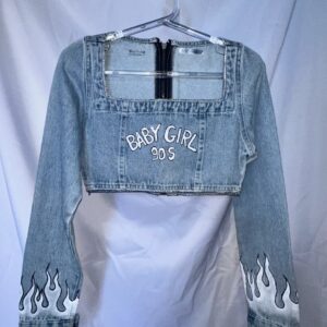 Cropped Jeans Manga Comprida